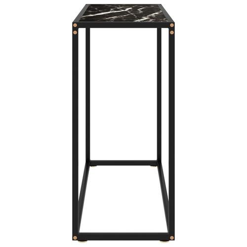 Konsolbord 80x35x75 cm hærdet glas sort