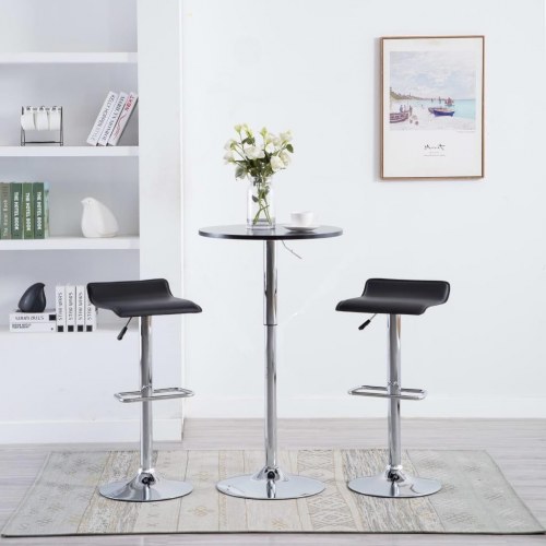 Barstole 2 stk. kunstlæder sort