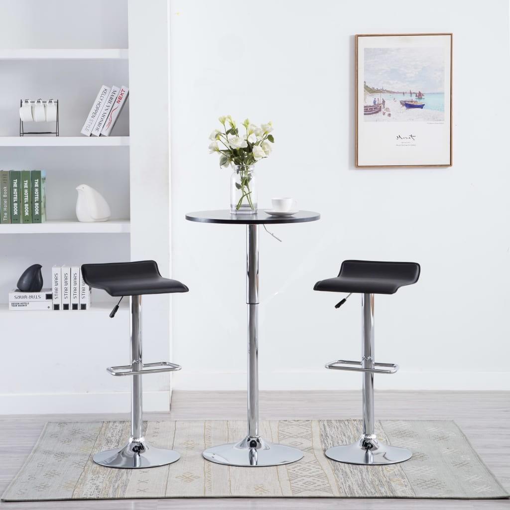 Barstole 2 stk. kunstlæder sort