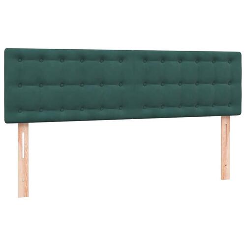 Kontinentalseng med madras 140x210 cm fløjl mørkegrøn