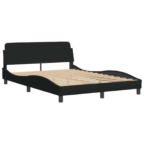Sengeramme med LED uden madras 120x200 cm stof sort