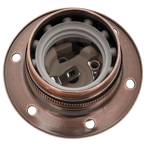 Lampeholdere 2 stk rød bronze E27