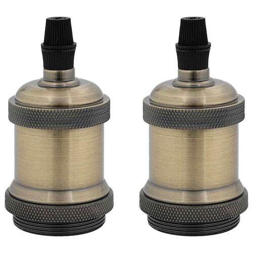 Lampeholdere 2 stk bronze E27