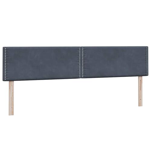 Kontinentalseng med madras 180x220 cm fløjl mørkegrå
