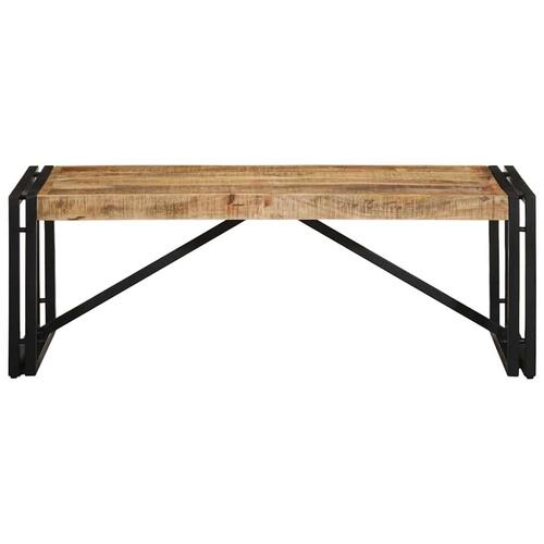 Sofabord 100x50x35 cm massivt ru mangotræ