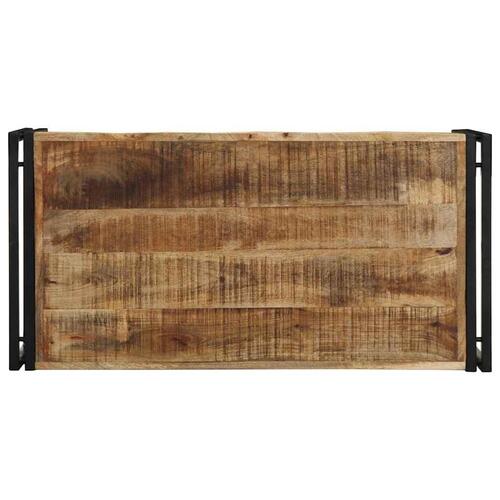 Sofabord 100x50x35 cm massivt ru mangotræ