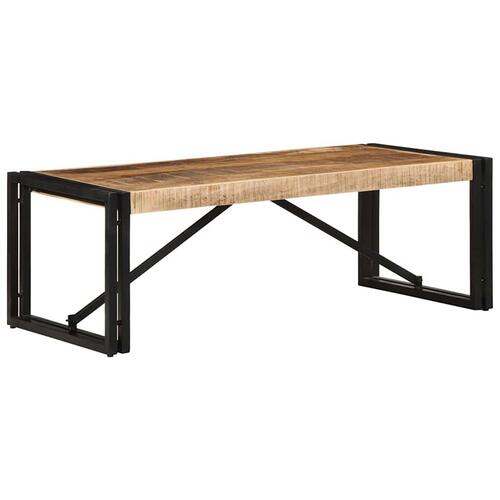 Sofabord 100x50x35 cm massivt ru mangotræ