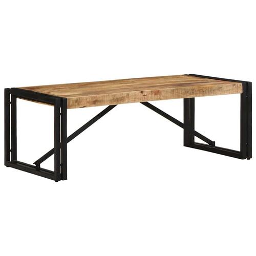 Sofabord 100x50x35 cm massivt ru mangotræ