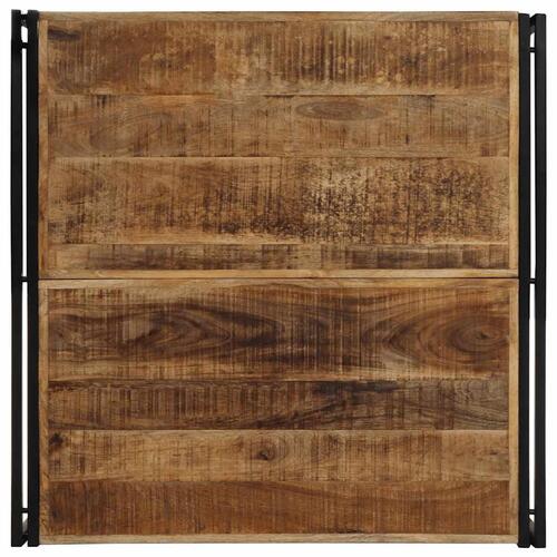 Sofabord 100x100x35 cm massivt ru mangotræ