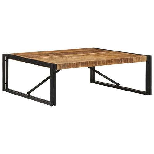 Sofabord 100x100x35 cm massivt ru mangotræ