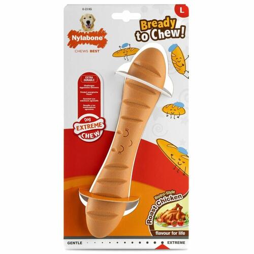Hund Bidering Nylabone Brun Kylling Kunstig L
