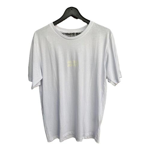 Kortærmet T-shirt til Mænd Jack & Jones JJORLA TEE SS CREW NEW 12270873 Hvid XL