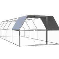 Hønsegård 3x10x2 m galvaniseret stål