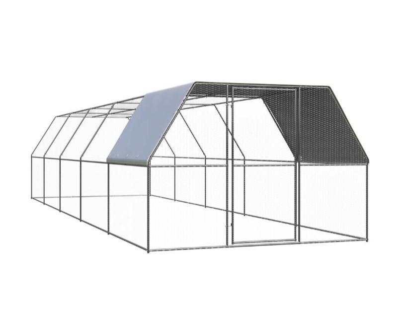 Hønsegård 3x10x2 m galvaniseret stål