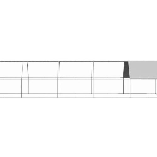 Hønsegård 3x10x2 m galvaniseret stål