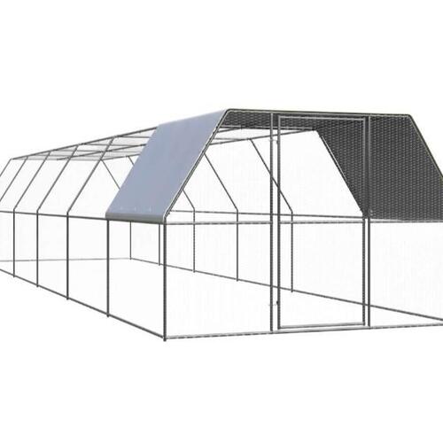 Hønsegård 3x12x2 m galvaniseret stål