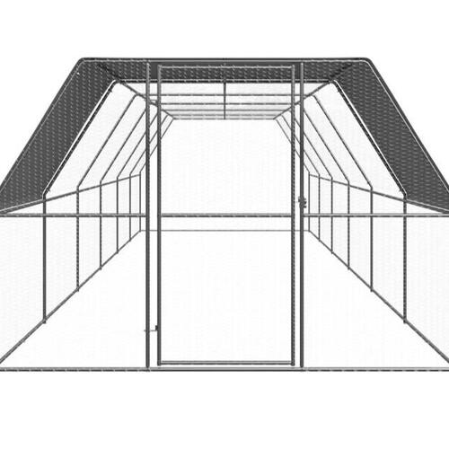 Hønsegård 3x12x2 m galvaniseret stål