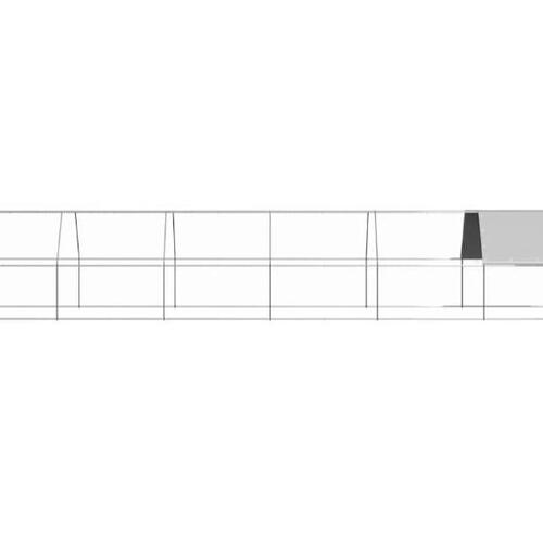 Hønsegård 3x12x2 m galvaniseret stål