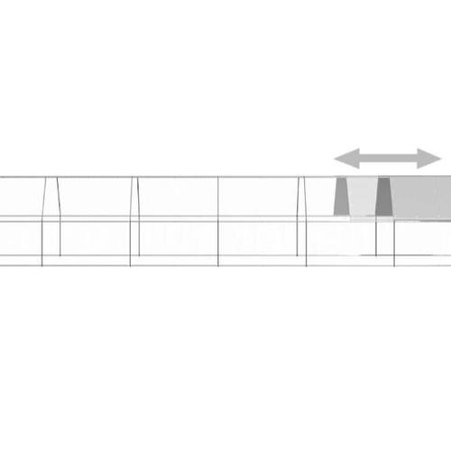 Hønsegård 3x12x2 m galvaniseret stål