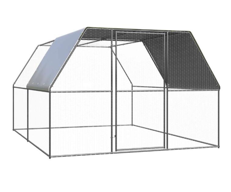 Hønsegård 3x4x2 m galvaniseret stål
