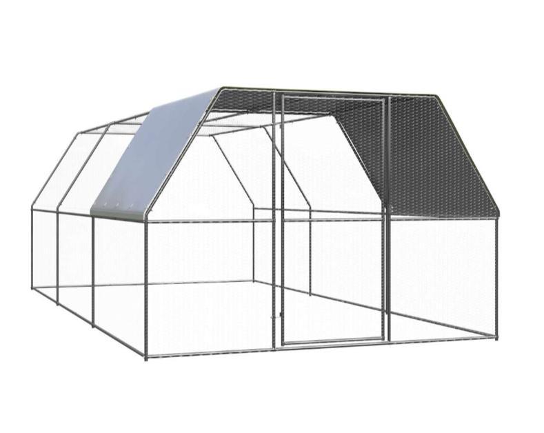 Hønsegård 3x6x2 m galvaniseret stål