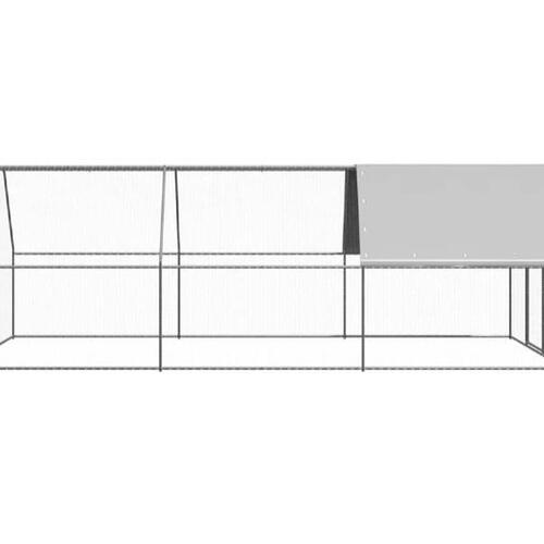 Hønsegård 3x6x2 m galvaniseret stål