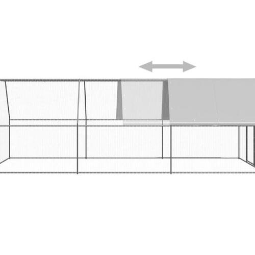 Hønsegård 3x6x2 m galvaniseret stål