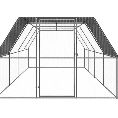 Hønsegård 3x8x2 m galvaniseret stål