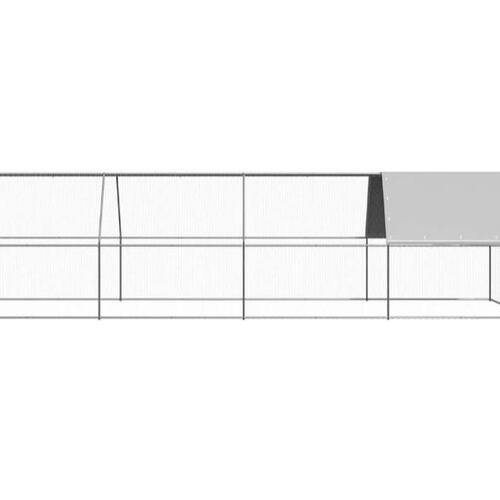 Hønsegård 3x8x2 m galvaniseret stål