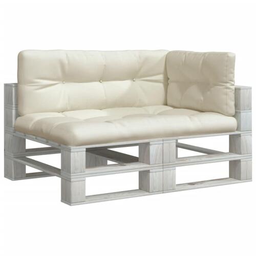 Pallehynder 3 stk. stof cremefarvet