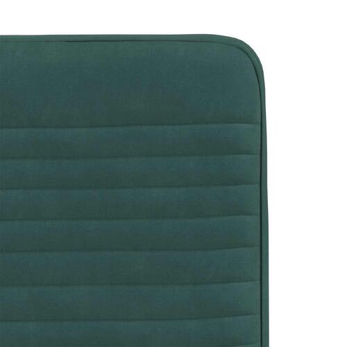 Spisebordsstole 6 stk. velour mørkegrøn