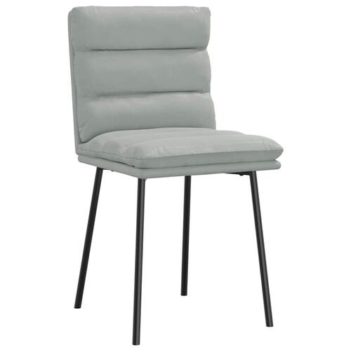 Spisebordsstole 6 stk. velour lysegrå