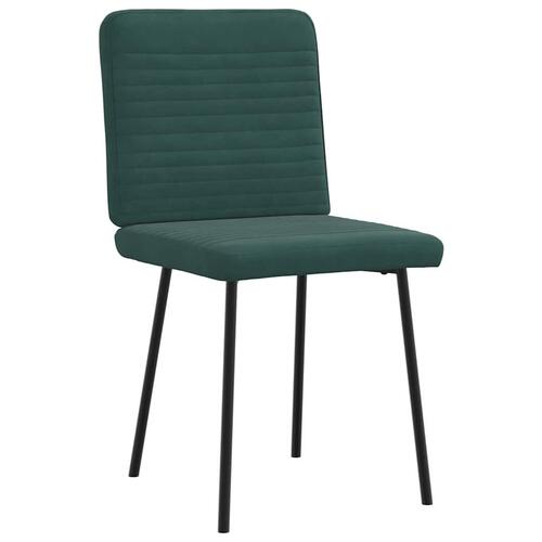 Spisebordsstole 4 stk. velour mørkegrøn