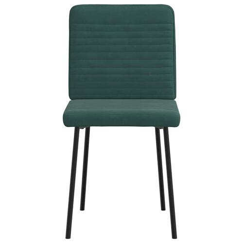 Spisebordsstole 4 stk. velour mørkegrøn