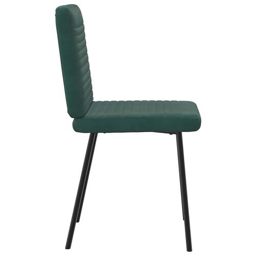 Spisebordsstole 4 stk. velour mørkegrøn