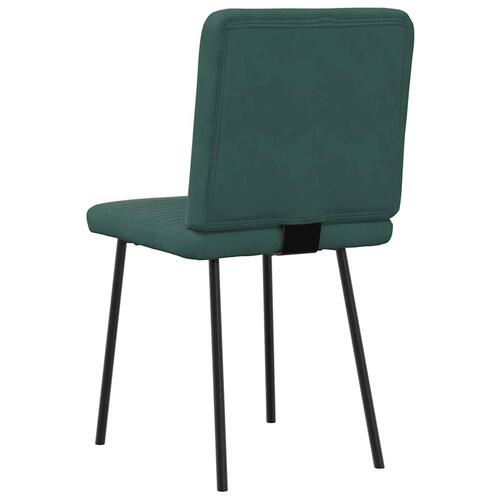 Spisebordsstole 4 stk. velour mørkegrøn