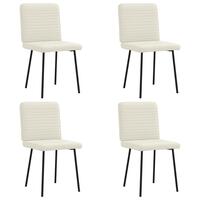 Spisebordsstole 4 stk. velour cremefarvet