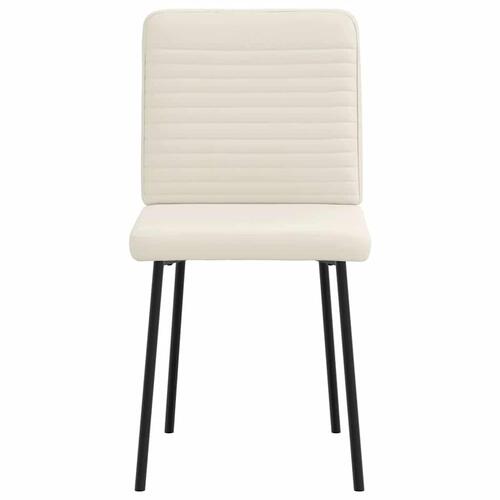Spisebordsstole 4 stk. velour cremefarvet