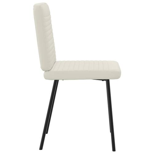 Spisebordsstole 4 stk. velour cremefarvet