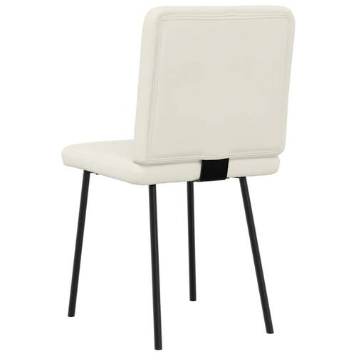 Spisebordsstole 4 stk. velour cremefarvet