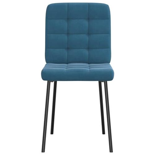 Spisebordsstole 6 stk. velour blå