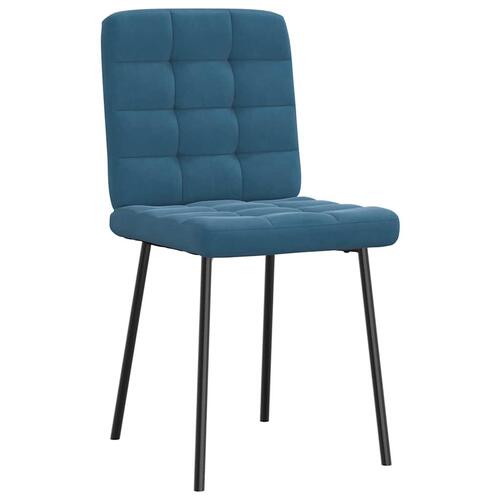 Spisebordsstole 6 stk. velour blå
