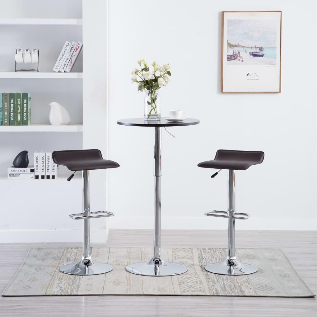 Barstole 2 stk. kunstlæder brun
