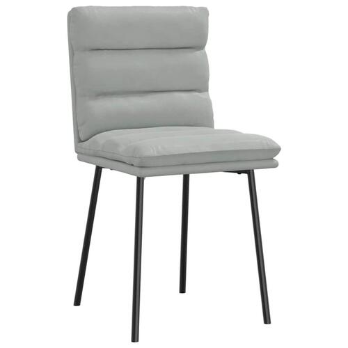 Spisebordsstole 4 stk. velour lysegrå