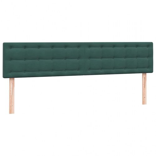Kontinentalseng med madras 180x220 cm i fløjl - mørkegrøn