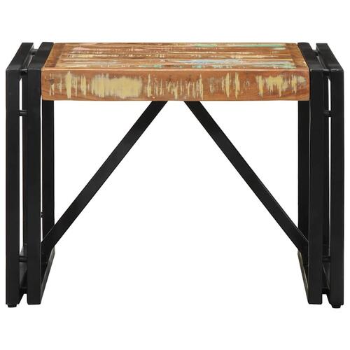 Sofabord 50x50x35 cm massivt genbrugstræ flerfarvet