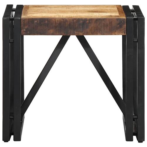 Sofabord 40x40x35 cm massivt ru mangotræ