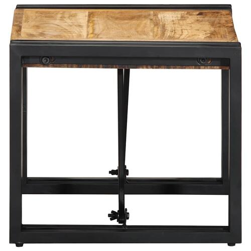 Sofabord 40x40x35 cm massivt ru mangotræ