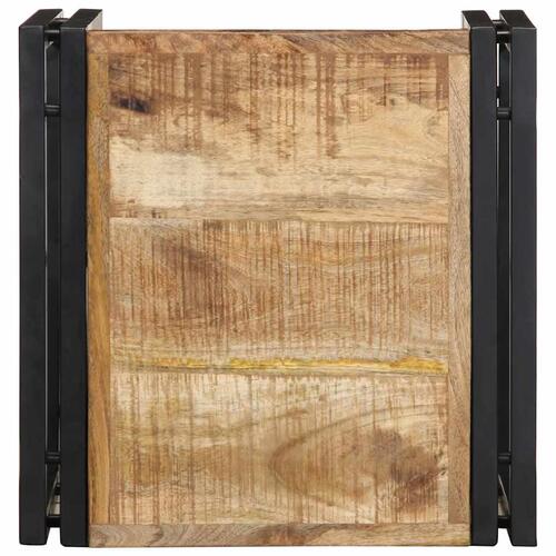 Sofabord 40x40x35 cm massivt ru mangotræ