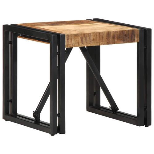 Sofabord 40x40x35 cm massivt ru mangotræ